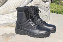 Load image into Gallery viewer, Tactical Leather Boots boots TheSwirlfie Black 7.5 