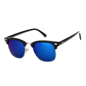 YOOSKE Revelation Protective Sunglasses TheSwirlfie Black Frame Blue Mirror 