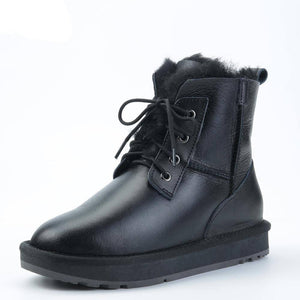 Ankle Winter Snow Boots For Men Leather boots Dashery Box 