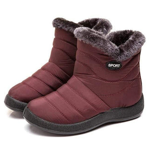 Snow Boots Women's Boots Non-slip Women Winter Boots Fur Warm Ankle Boots For Women Down waterproof Booties Botas Mujer 40 41 42 Women's winter boots Dashery Box 08 Red 10 