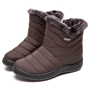 Snow Boots Women's Boots Non-slip Women Winter Boots Fur Warm Ankle Boots For Women Down waterproof Booties Botas Mujer 40 41 42 Women's winter boots Dashery Box 08 brown 10 