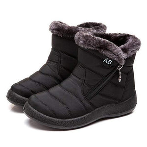 Snow Boots Women's Boots Non-slip Women Winter Boots Fur Warm Ankle Boots For Women Down waterproof Booties Botas Mujer 40 41 42 Women's winter boots Dashery Box 05 Black 10 