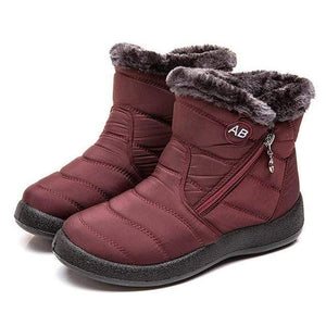 Snow Boots Women's Boots Non-slip Women Winter Boots Fur Warm Ankle Boots For Women Down waterproof Booties Botas Mujer 40 41 42 Women's winter boots Dashery Box 05 Red 10 