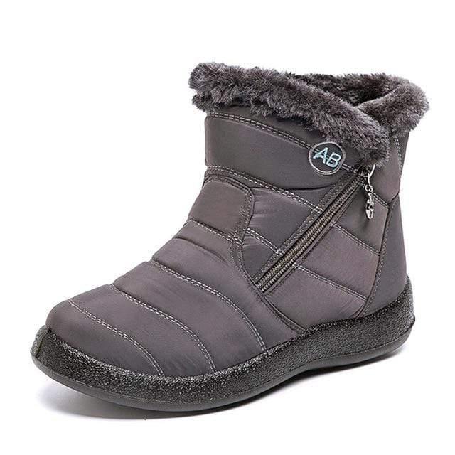 Snow Boots Women's Boots Non-slip Women Winter Boots Fur Warm Ankle Boots For Women Down waterproof Booties Botas Mujer 40 41 42 Women's winter boots Dashery Box 05 Gray 10 