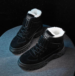 2020 winter Platform Increase ankle Shoes Women Plush Snow boots warm round head Casual Sneakers Female Snowboots Martin boots - Dashery Box