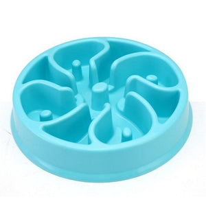 Pet Dog Feeding Food Bowls Puppy Slow Down Eating Feeder Dish Bowl Prevent Obesity Pet Dogs Supplies Dropshipping Dashery Box blue 02 as picture shows 