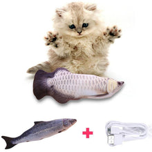 Load image into Gallery viewer, 30CM Electronic Pet Cat Toy Electric USB Charging Simulation Fish Toys for Dog Cat Chewing Playing Biting Supplies Dropshiping Dashery Box 