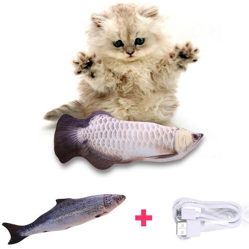 30CM Electronic Pet Cat Toy Electric USB Charging Simulation Fish Toys for Dog Cat Chewing Playing Biting Supplies Dropshiping Dashery Box 