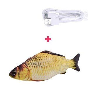 30CM Electronic Pet Cat Toy Electric USB Charging Simulation Fish Toys for Dog Cat Chewing Playing Biting Supplies Dropshiping Dashery Box with USB cable Italy 