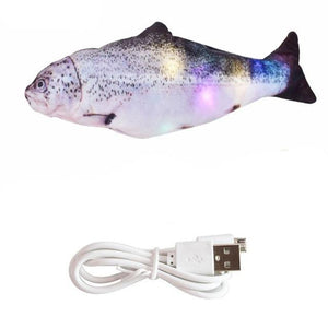 30CM Electronic Pet Cat Toy Electric USB Charging Simulation Fish Toys for Dog Cat Chewing Playing Biting Supplies Dropshiping Dashery Box with USB cable 6 United States 
