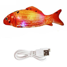 Load image into Gallery viewer, 30CM Electronic Pet Cat Toy Electric USB Charging Simulation Fish Toys for Dog Cat Chewing Playing Biting Supplies Dropshiping Dashery Box with USB cable 7 Italy 