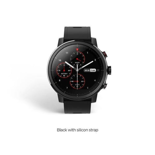 Original Amazfit Stratos Pace 2 Smartwatch Smart Watch Bluetooth GPS Calorie Count Heart Monitor 50M Waterproof Smart watch Dashery Box Black Russian Federation 