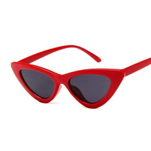 Load image into Gallery viewer, Vintage Women Cat Eye Sun Glasses Cat Eye Sun Glasses Dashery Box Red Gray 