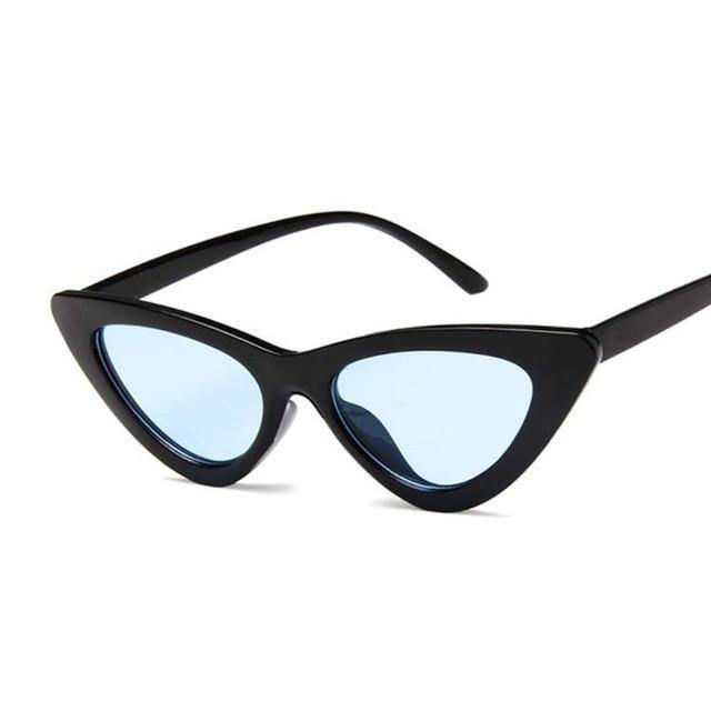 Vintage Women Cat Eye Sun Glasses Cat Eye Sun Glasses Dashery Box Black Blue 