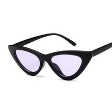 Load image into Gallery viewer, Vintage Women Cat Eye Sun Glasses Cat Eye Sun Glasses Dashery Box Black Purple 