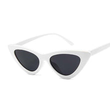 Load image into Gallery viewer, Vintage Women Cat Eye Sun Glasses Cat Eye Sun Glasses Dashery Box White Gray 