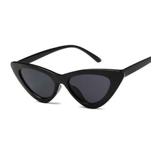 Load image into Gallery viewer, Vintage Women Cat Eye Sun Glasses Cat Eye Sun Glasses Dashery Box Black Gray 