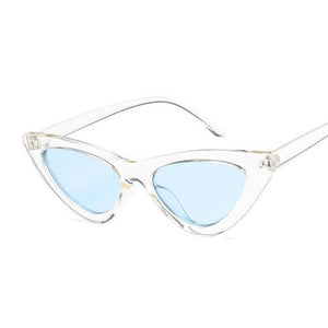 Vintage Women Cat Eye Sun Glasses Cat Eye Sun Glasses Dashery Box Trans Blue 