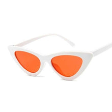 Load image into Gallery viewer, Vintage Women Cat Eye Sun Glasses Cat Eye Sun Glasses Dashery Box White Red 