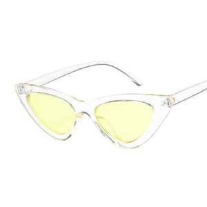 Vintage Women Cat Eye Sun Glasses Cat Eye Sun Glasses Dashery Box Trans Yellow 