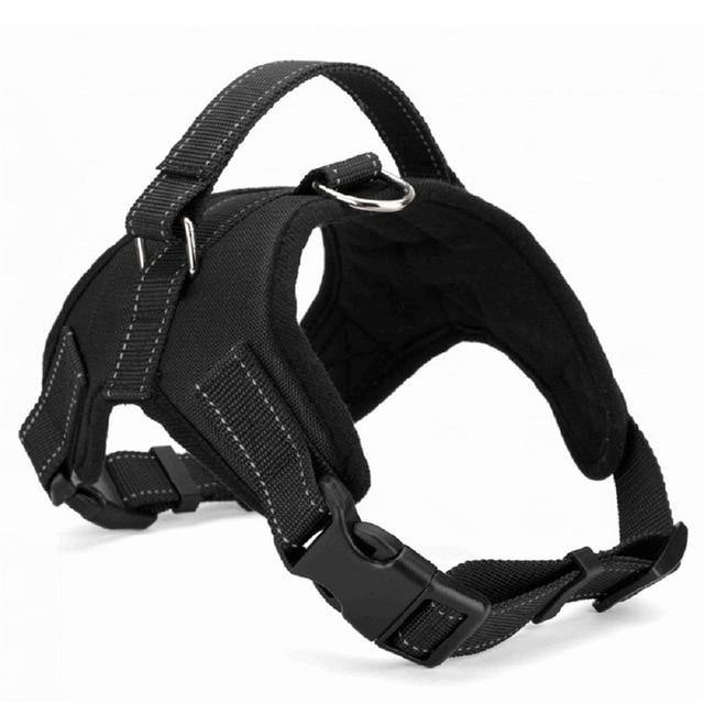 Heavy Duty Dog Pet Harness Vest Adjustable Collar Dog Harness Vest Dashery Box black L 