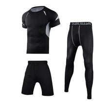 Load image into Gallery viewer, Men Sportswear Compression Sport Suits Quick Dry Running Sets Clothes Sports Joggers Training Gym Fitness Tracksuits Running Set Dashery Box Men sportswear 3-1 2XL 