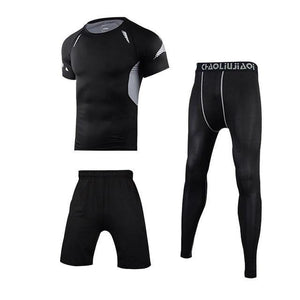 Men Sportswear Compression Sport Suits Quick Dry Running Sets Clothes Sports Joggers Training Gym Fitness Tracksuits Running Set Dashery Box Men sportswear 3-1 2XL 