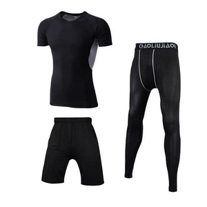 Men Sportswear Compression Sport Suits Quick Dry Running Sets Clothes Sports Joggers Training Gym Fitness Tracksuits Running Set Dashery Box Men sportswear 3-2 2XL 