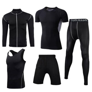 Men Sportswear Compression Sport Suits Quick Dry Running Sets Clothes Sports Joggers Training Gym Fitness Tracksuits Running Set Dashery Box Men sportswear 5-3 2XL 