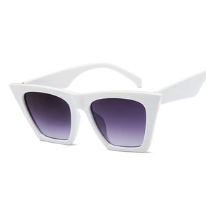 Fashion Square Sunglasses Women Designer Luxury Man/Women Cat Eye Sun Glasses Classic Vintage UV400 Outdoor Oculos De Sol Dashery Box White 