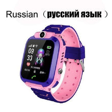Load image into Gallery viewer, Q12 Children&#39;s Smart Watch SOS Phone Watch Smartwatch For Kids With Sim Card Photo Waterproof IP67 Kids Gift For IOS Android Childen&#39;s watch Dashery Box Russian 1 China without box