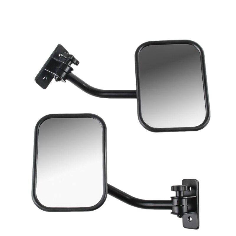 Doors Off Mirrors For Jeep Wrangler Tj, Jk, Lj Quick Release Side Mirrors Black 2Pack - Dashery Box