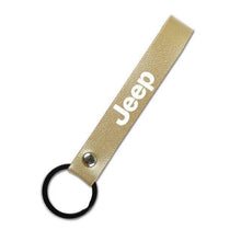 Load image into Gallery viewer, Leather Keychain Metal key rings Chains Customize Personalized Gifts Car Key Holder For Jeep Wrangler Auto Keyring Jeep accessories Dashery Box gold 