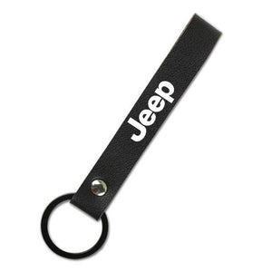 Leather Keychain Metal key rings Chains Customize Personalized Gifts Car Key Holder For Jeep Wrangler Auto Keyring Jeep accessories Dashery Box black 