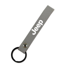 Load image into Gallery viewer, Leather Keychain Metal key rings Chains Customize Personalized Gifts Car Key Holder For Jeep Wrangler Auto Keyring Jeep accessories Dashery Box gray 