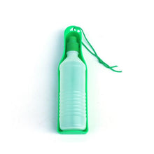 Load image into Gallery viewer, 250ml/500ml Pet Dog Water Bottle Plastic Portable Water Bottle Pets Outdoor Travel Drinking Water Feeder Bowl Foldable Dashery Box green 500ml 