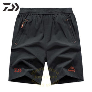 Unisex Breathable Multi Pocket Zipper Fishing Pants Sport Shorts Fishing Shorts Dashery Box Gray M 