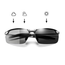 Load image into Gallery viewer, Male Change Color Chameleon Sunglasses Day Night Vision Driver&#39;s Eyewear Night vision sunglass Dashery Box 
