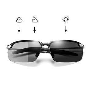 Male Change Color Chameleon Sunglasses Day Night Vision Driver's Eyewear Night vision sunglass Dashery Box 