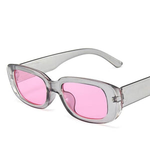 Classic Retro Square Sunglasses Women Brand Vintage Travel Small Rectangle Sun Glasses For Female Oculos Lunette De Soleil Femm Dashery Box C7 Transparent Pink 