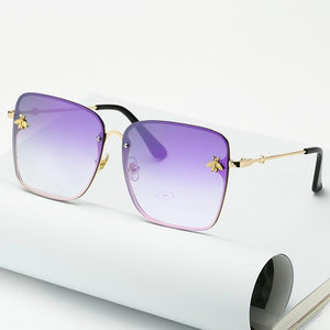 Square Bee Sunglasses (unisex) Dashery Box Purple 