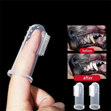 Load image into Gallery viewer, Pet Finger Super Soft Toothbrush French Bulldog Teddy Dog Brush Bad Breath Tartar Teeth Tool Cat Cleaning Supplies Accessories Dashery Box 