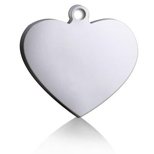 Pet Personalized Collar Tags Dashery Box Heart white S 