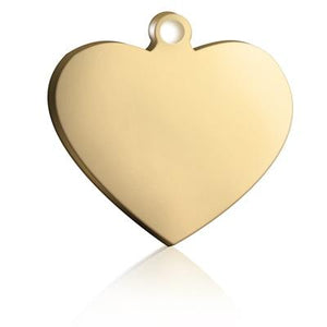 Pet Personalized Collar Tags Dashery Box heart gold S 