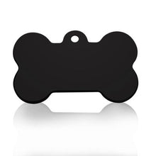Load image into Gallery viewer, Pet Personalized Collar Tags Dashery Box bone black S 