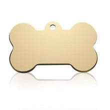 Load image into Gallery viewer, Pet Personalized Collar Tags Dashery Box bone gold S 