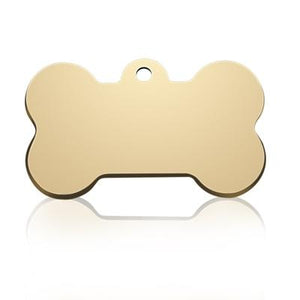 Pet Personalized Collar Tags Dashery Box bone gold S 