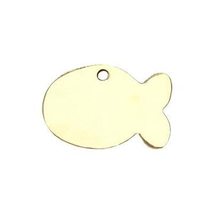Pet Personalized Collar Tags Dashery Box fish gold S 