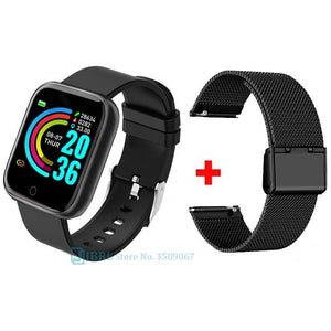 Waterproof Smartwatch Fitness Tracker Dashery Box X1 black add strap 4 