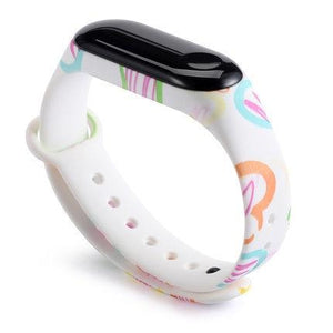Strap For Xiaomi Mi Band 4 3 5 6 watch band Creative graffiti style Silicone bracelet replacement For XiaoMi band 4 5 Wristband Dashery Box China C2 For Mi band 5 6